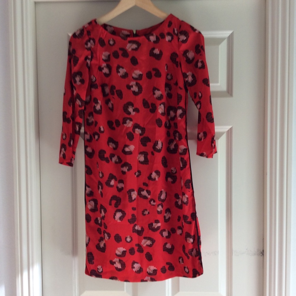 Red cheetah print dress from The Limited petites